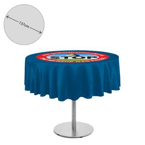 Custom Branded Premium Fabric Tablecloth - Round - 138cm (2ft High Table - Short Drop) - C1200 - 1