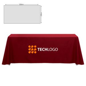 Custom Branded Premium Fabric Tablecloth - 229x320cm (6ft Table - Full Drop) - C5407 - 1
