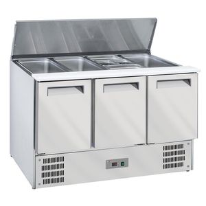 Diverso WR-SAL6-S3 Refrigerated saladette with lid 4x GN1/1-150 mm + reserve 3 doors GN 1/1 - WR-SAL6-S3 - 1
