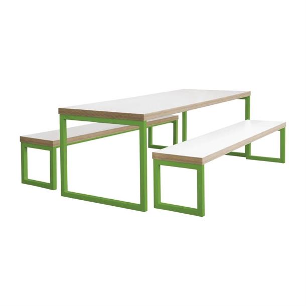 Bolero Dining Table White with Green Frame 6ft - Case of 1 - DM651 - 2