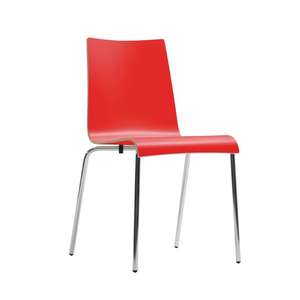 Bolero Plyform Stacking Side Chairs Red - Case of 4 - CP755 - 1