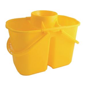 Jantex Colour Coded Twin Mop Buckets Yellow - CD503 - 1