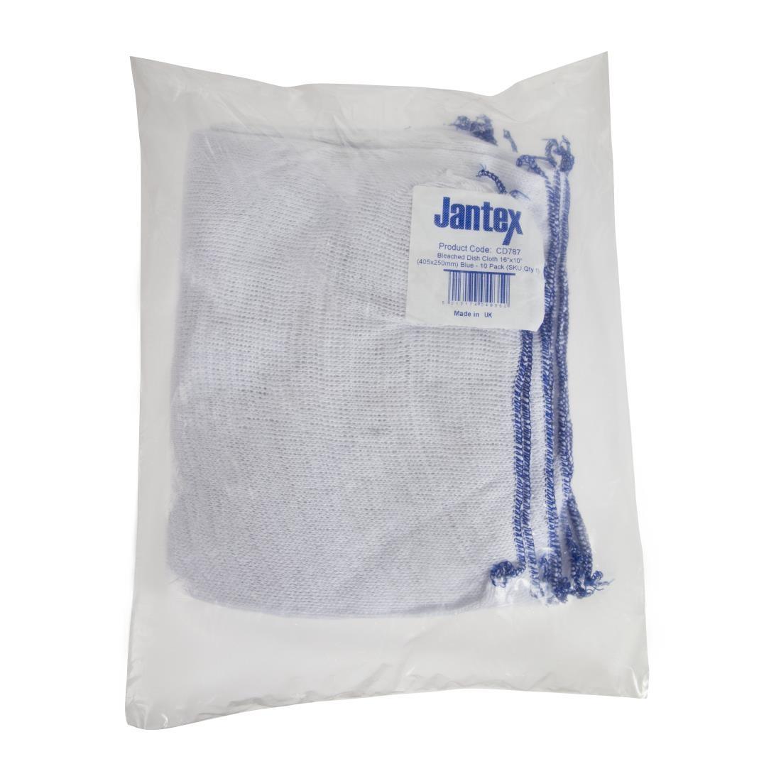 Jantex Dish Cloths Blue (Pack of 10) - CD787  - 6