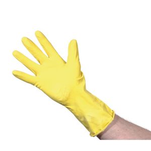 Jantex Latex Household Gloves Yellow Small - CD793-S  - 1