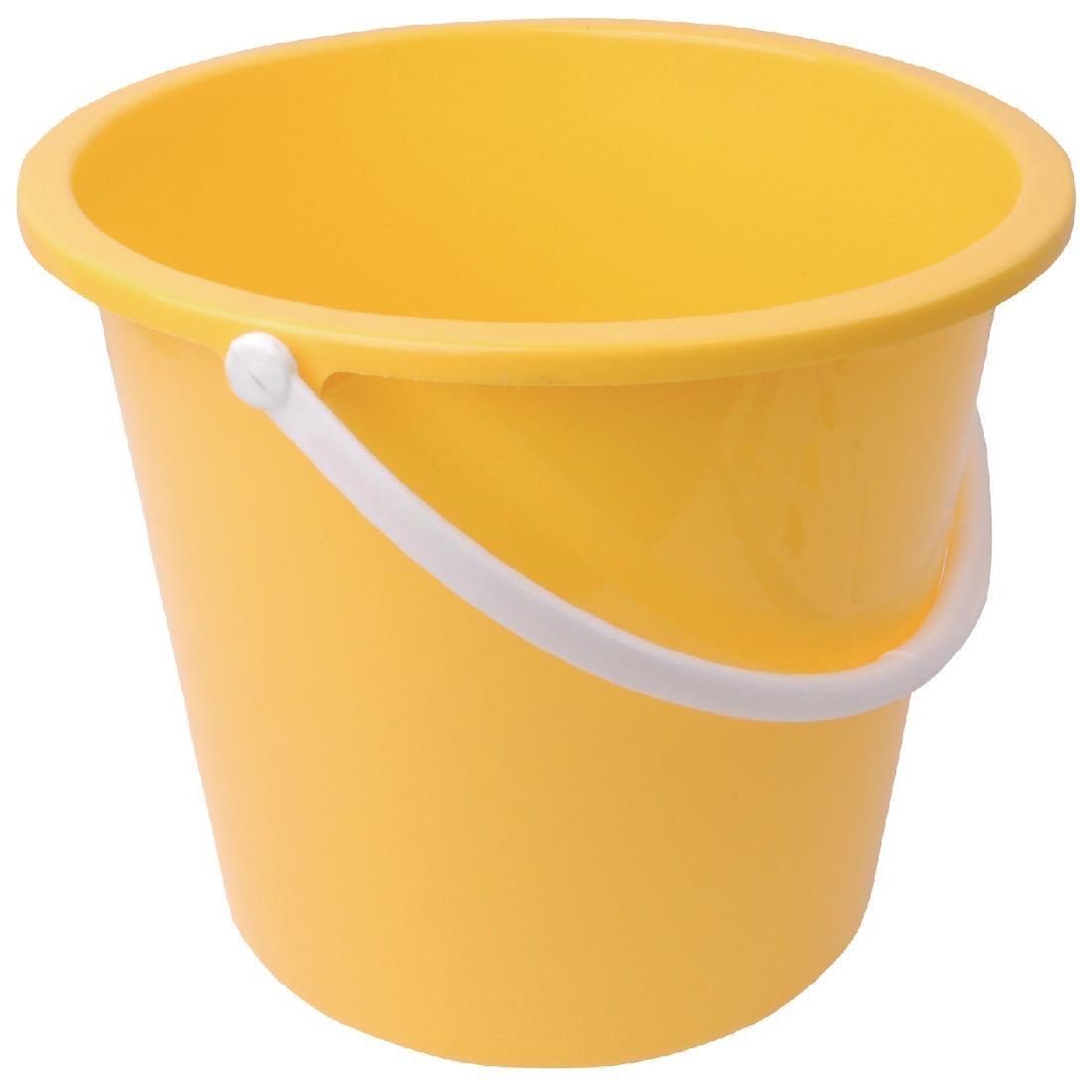Jantex Round Plastic Bucket Yellow 10Ltr - CD805  - 1
