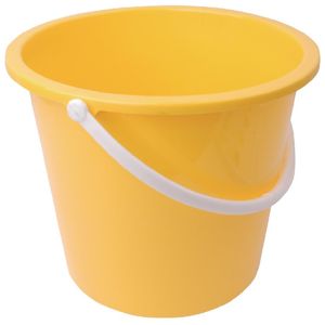 Jantex Round Plastic Bucket Yellow 10Ltr - CD805  - 1