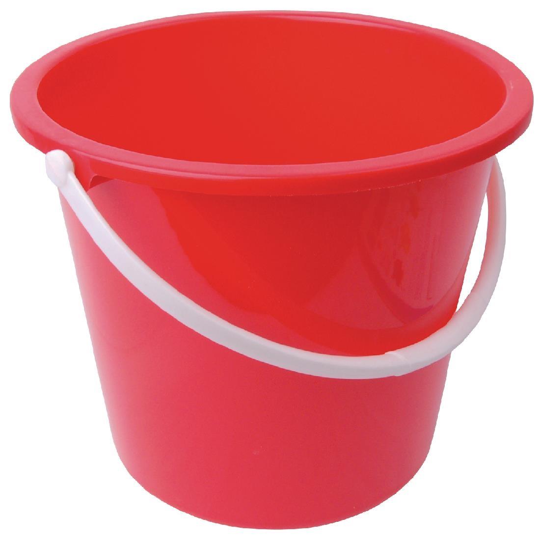 Jantex Round Plastic Bucket Red 10Ltr - CD807  - 1