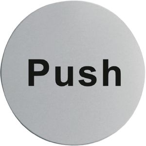 Stainless Steel Door Sign - Push - U063  - 1