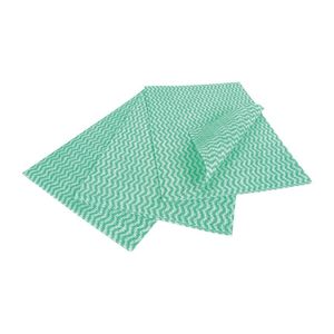 EcoTech Envirowipe Antibacterial Compostable Cleaning Cloths Green (25 Pack) - FA211  - 1