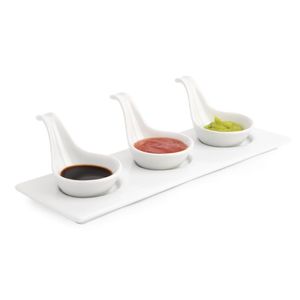 Olympia Miniature Spoon Shape Dipping Bowls 57x 57mm (Pack of 12) - DK801  - 4