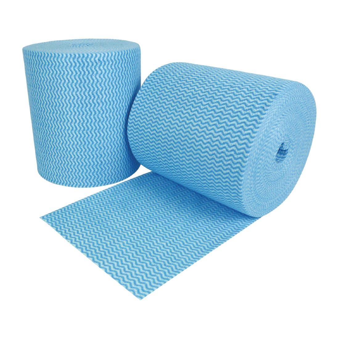 EcoTech Envirowipe Antibacterial Compostable Cleaning Cloths Blue (Roll of 2 x 250) - FA212  - 1