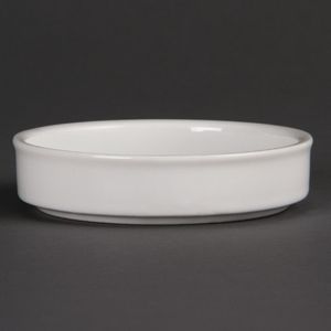 Olympia Mediterranean Stackable Dishes White 102mm (Pack of 6) - DK827  - 1