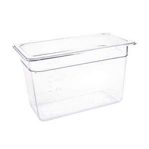 Vogue Polycarbonate 1/3 Gastronorm Container 200mm Clear - U235  - 1