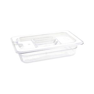 Vogue Polycarbonate 1/4 Gastronorm Container 65mm Clear - U236  - 3