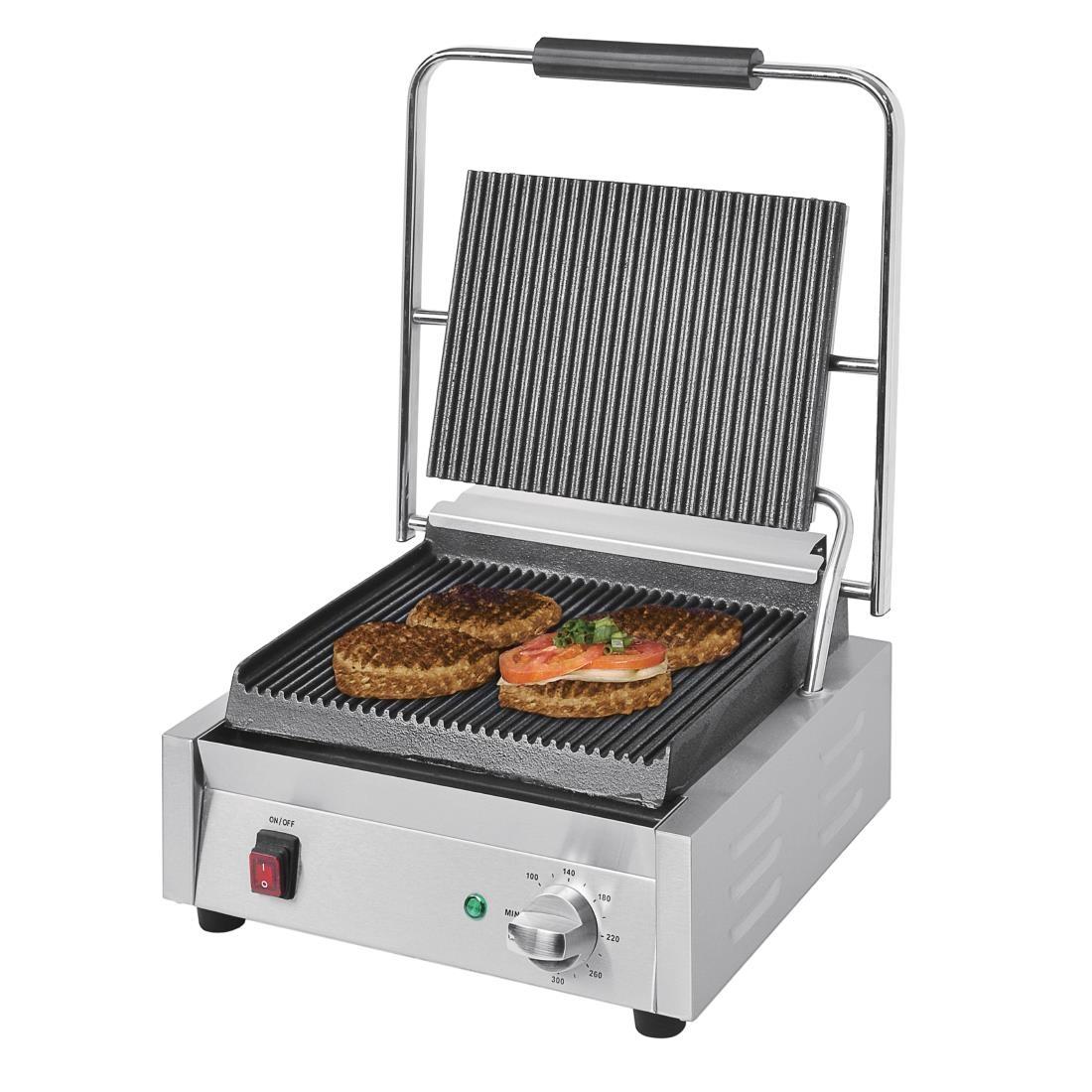 Buffalo Bistro Large Ribbed Contact Grill - DY995  - 7