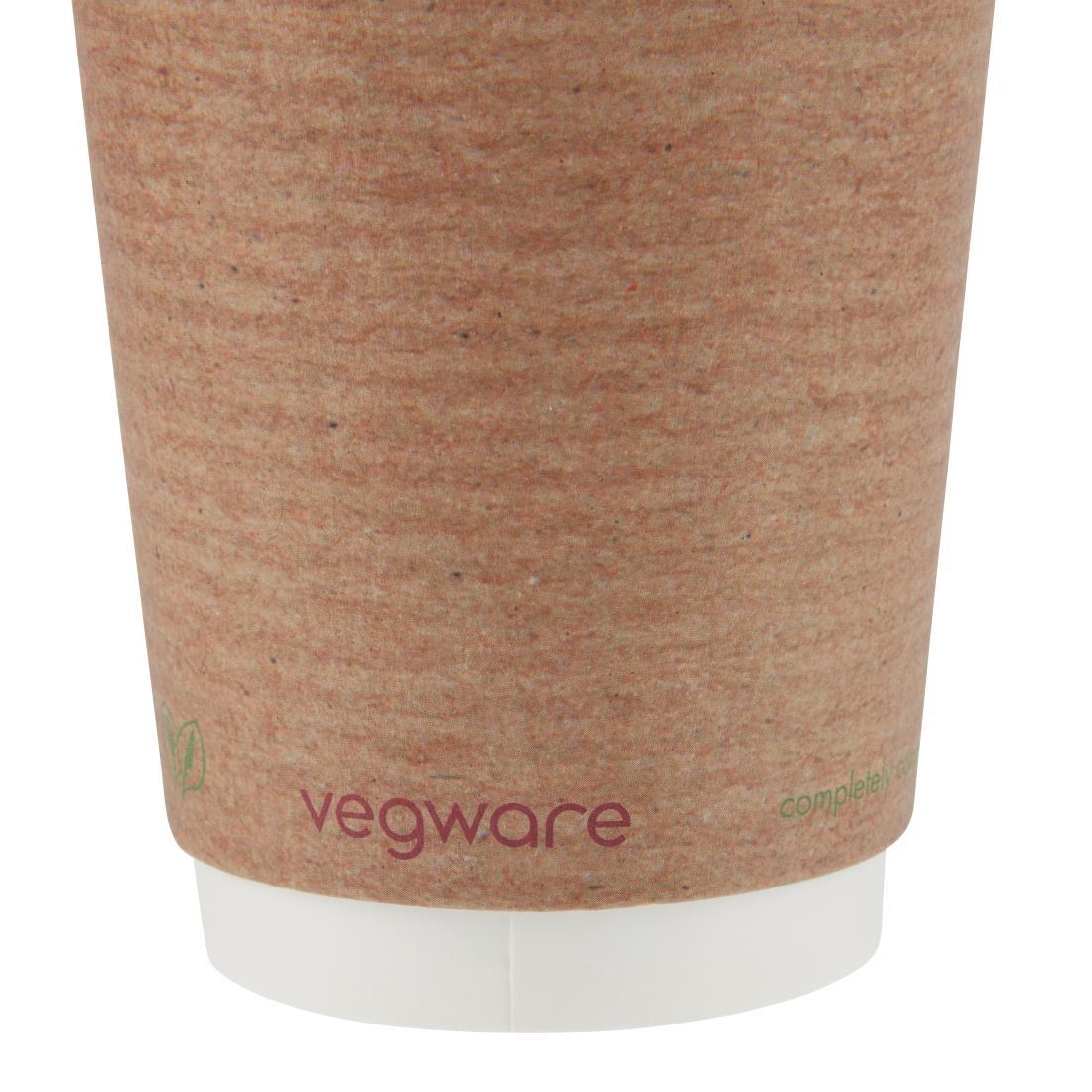 Vegware Compostable Coffee Cups Double Wall 340ml / 12oz (Pack of 500) - GH021  - 2