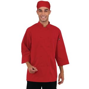 Chef Works Unisex Chefs Jacket Red S - B106-S  - 1