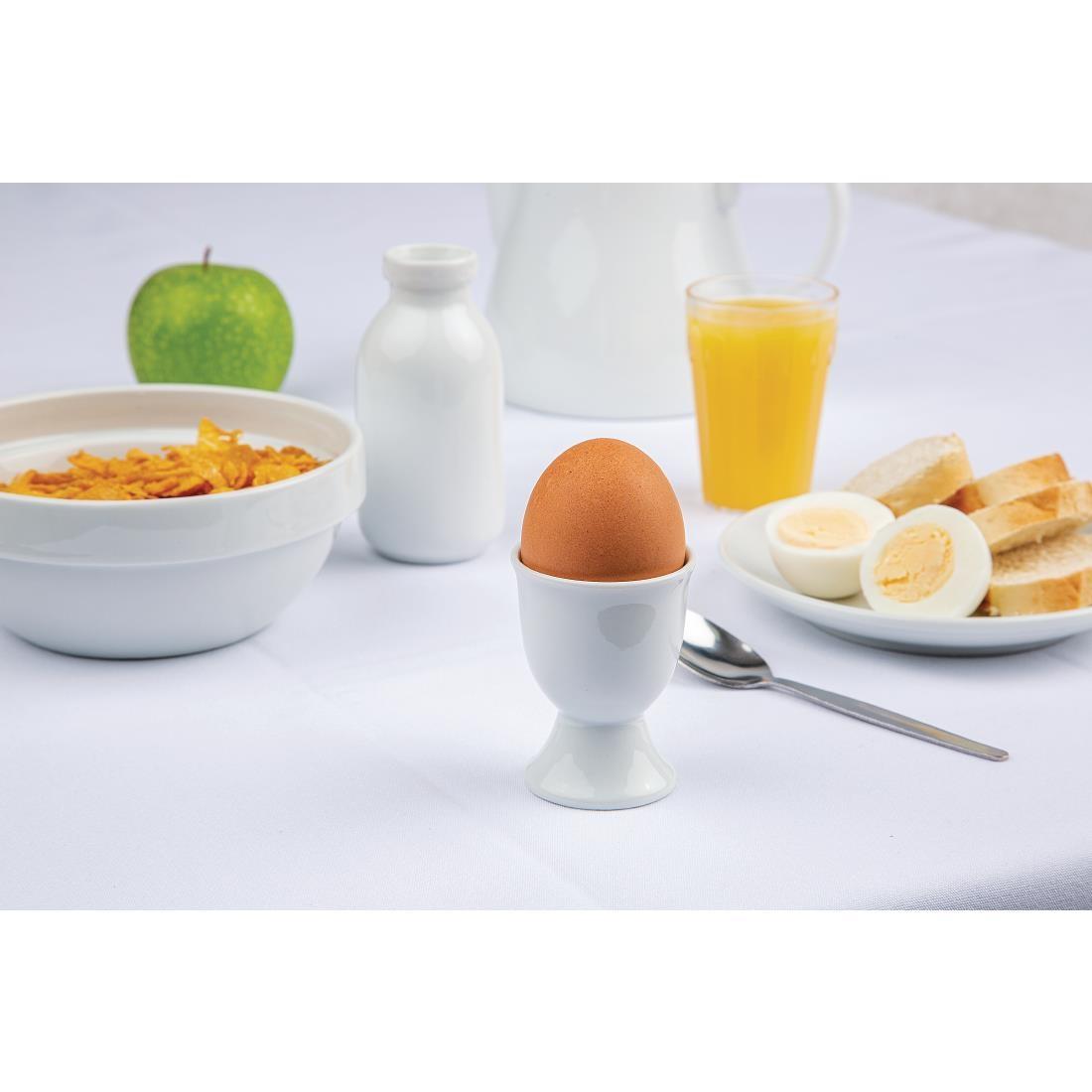 Olympia Whiteware Egg Cups 68mm (Pack of 12) - U814  - 3