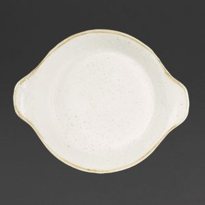 Churchill Stonecast Round Eared Dishes Barley White 180mm (Pack of 6) - DS493  - 1
