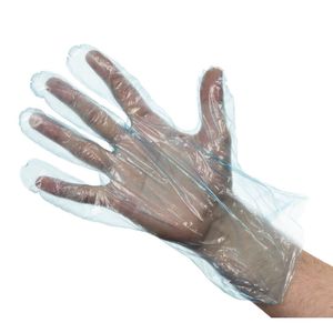 Disposable Powder-Free Polyethylene Gloves Blue (Pack of 100) - U602  - 1