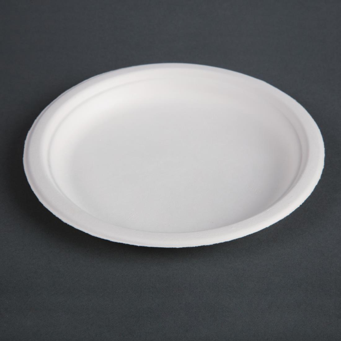 Fiesta Compostable Bagasse Plates Round 179mm (Pack of 50) - CW905  - 3