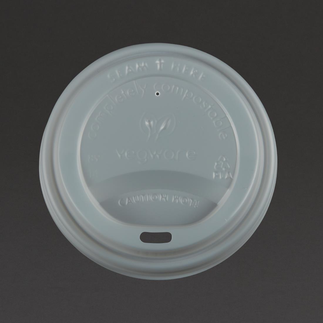 Vegware Compostable Coffee Cup Lids 340ml / 12oz and 455ml / 16oz (Pack of 1000) - GH023  - 1