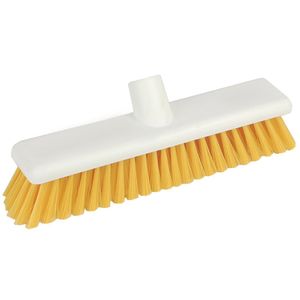 Jantex Hygiene Broom Soft Bristle Yellow 12in - DN831  - 1