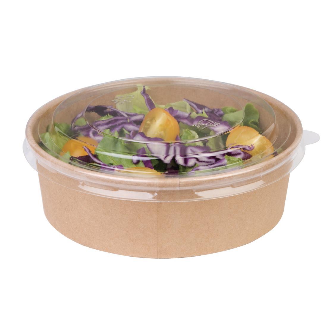 Fiesta Compostable Round Kraft Salad Bowls 500ml / 18oz (Pack of 300) - FB196  - 4