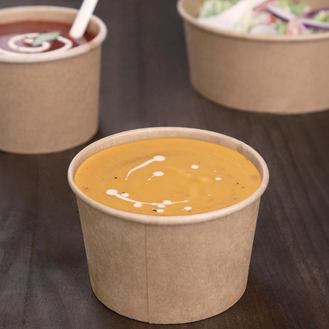 Fiesta Compostable Soup Containers 98mm 230ml / 8oz (Pack of 500) - FB160  - 3