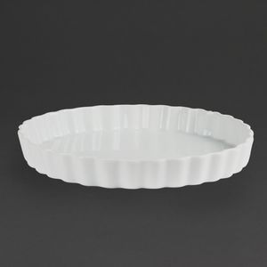 Olympia Whiteware Flan Dishes 265mm (Pack of 6) - W449  - 1