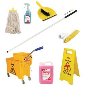 Jantex Colour Coded Cleaning Kit Yellow - 1
