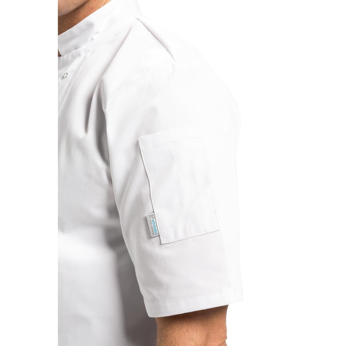 Whites Vegas Unisex Chefs Jacket Short Sleeve White S - A211-S  - 5