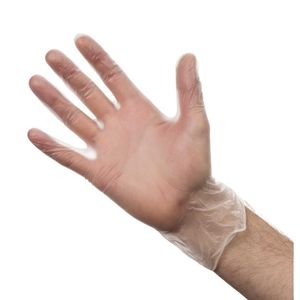 Vogue Powder-Free Vinyl Gloves Clear Extra Large (Pack of 100) - Y247-XL  - 1
