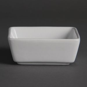 Olympia Mini Square Dishes 90ml 85mm (Pack of 12) - Y729  - 1