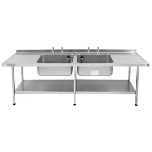 Franke Sissons Stainless Steel Double Sink 2400x650mm - DN623  - 1