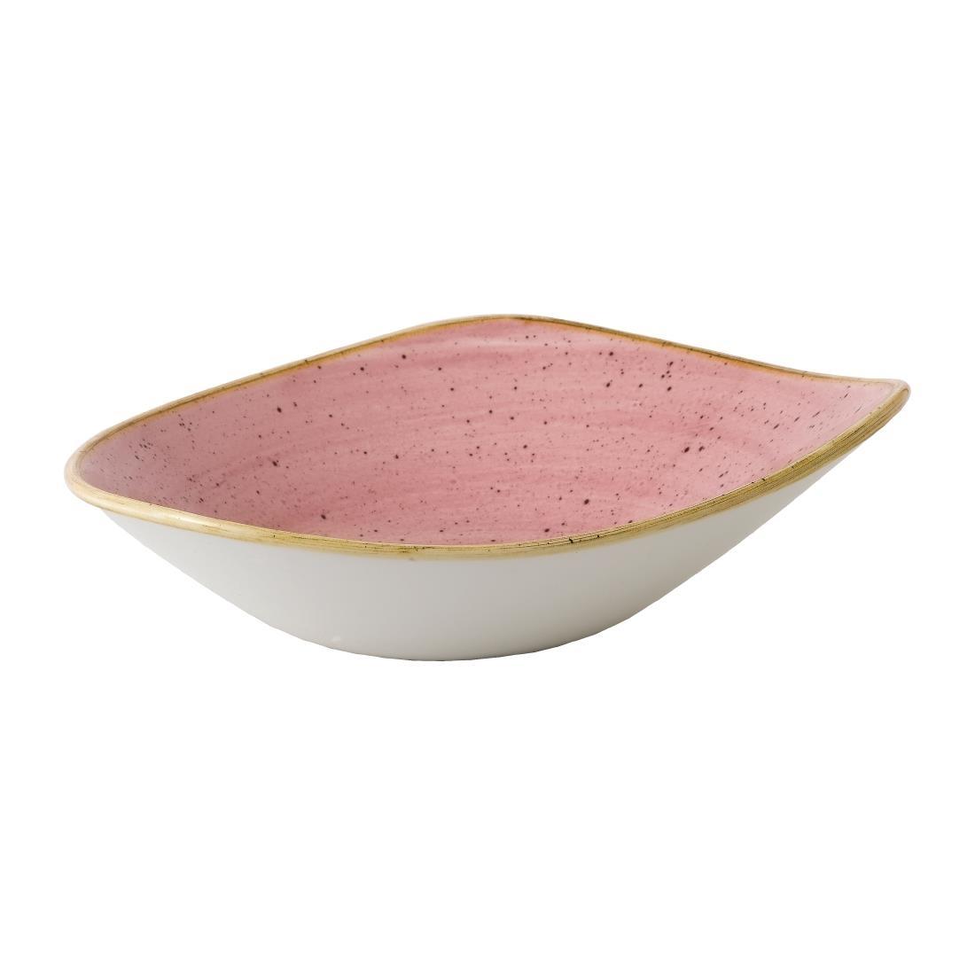 Stonecast Petal Pink Triangle Bowl 21oz (Pack of 12) - FJ906  - 1