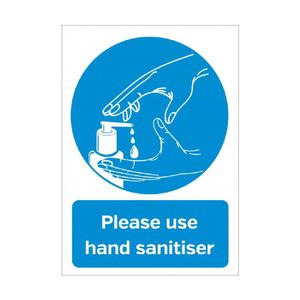 Please Use Hand Sanitiser Sign A4 Self-Adhesive - FN843  - 1