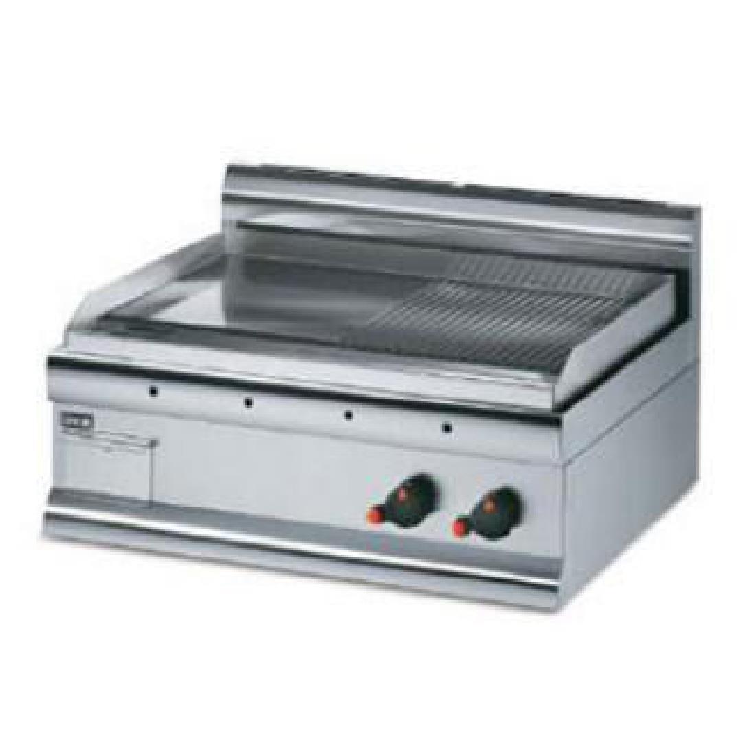 Lincat Silverlink 600 Half Ribbed Dual Zone Electric Griddle GS7/R - E305  - 1