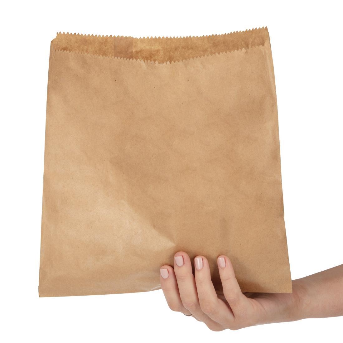 Fiesta Compostable Compostable Brown Paper Counter Bags Large (Pack of 1000) - CN757  - 2