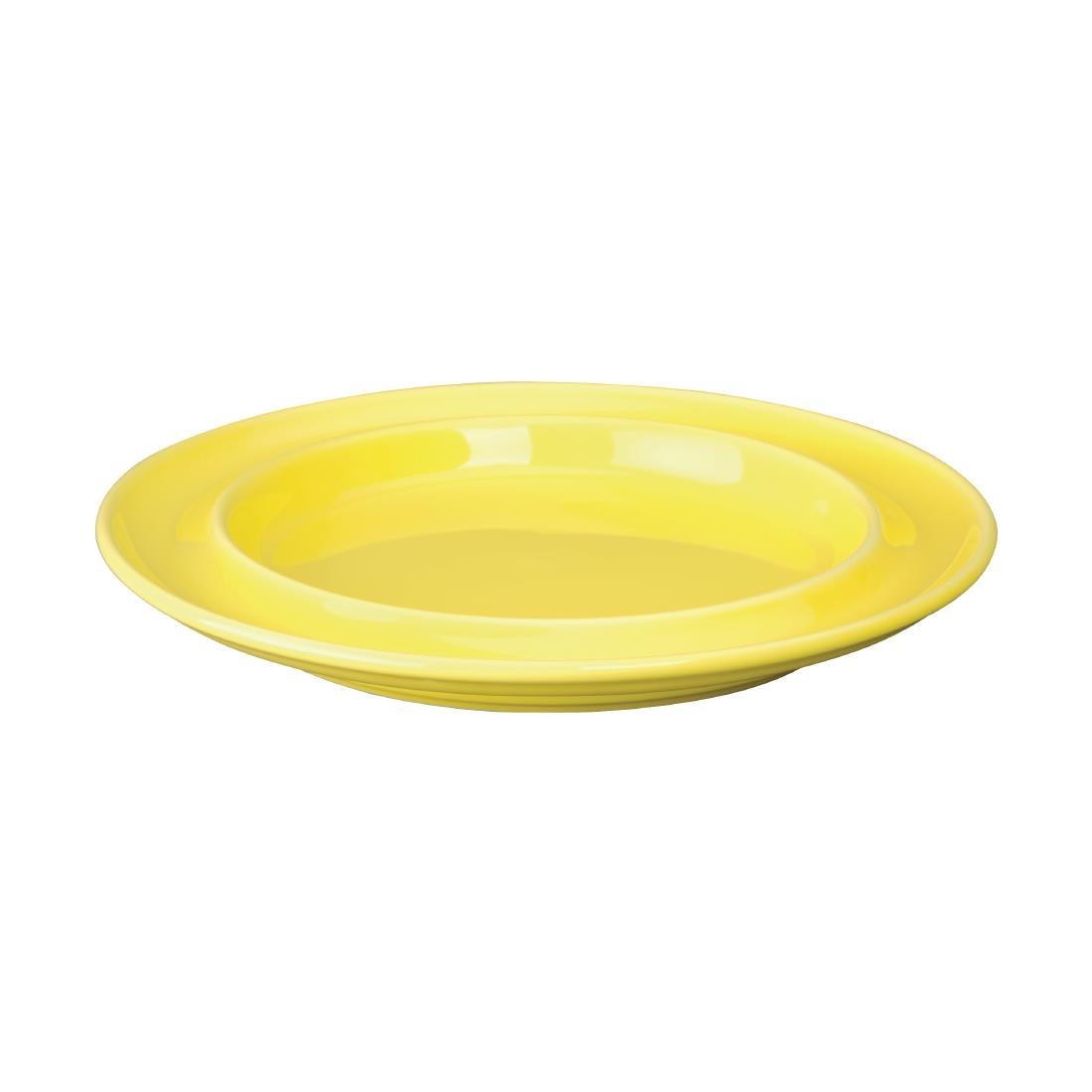 Olympia Heritage Raised Rim Plates Yellow 203mm (Pack of 4) - DW146  - 2