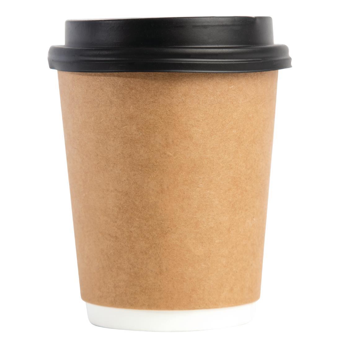Fiesta Recyclable Coffee Cup Lids Black 225ml / 8oz (Pack of 50) - CW715  - 6