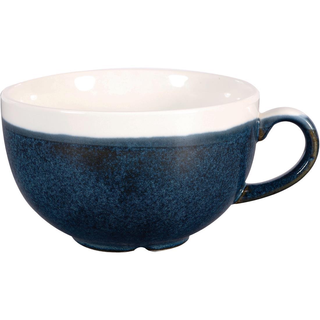 Churchill Monochrome Cappuccino Cup Sapphire Blue 340ml (Pack of 12) - DR670  - 1