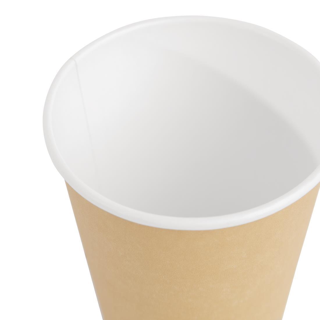 Fiesta Recyclable Coffee Cups Single Wall Kraft 340ml / 12oz (Pack of 1000) - GF032  - 4