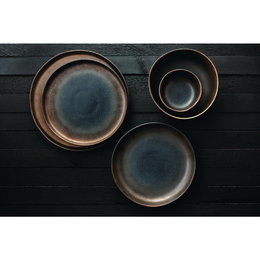 Olympia Ochre Flat Plates 220mm (Pack of 6) - FC286  - 6