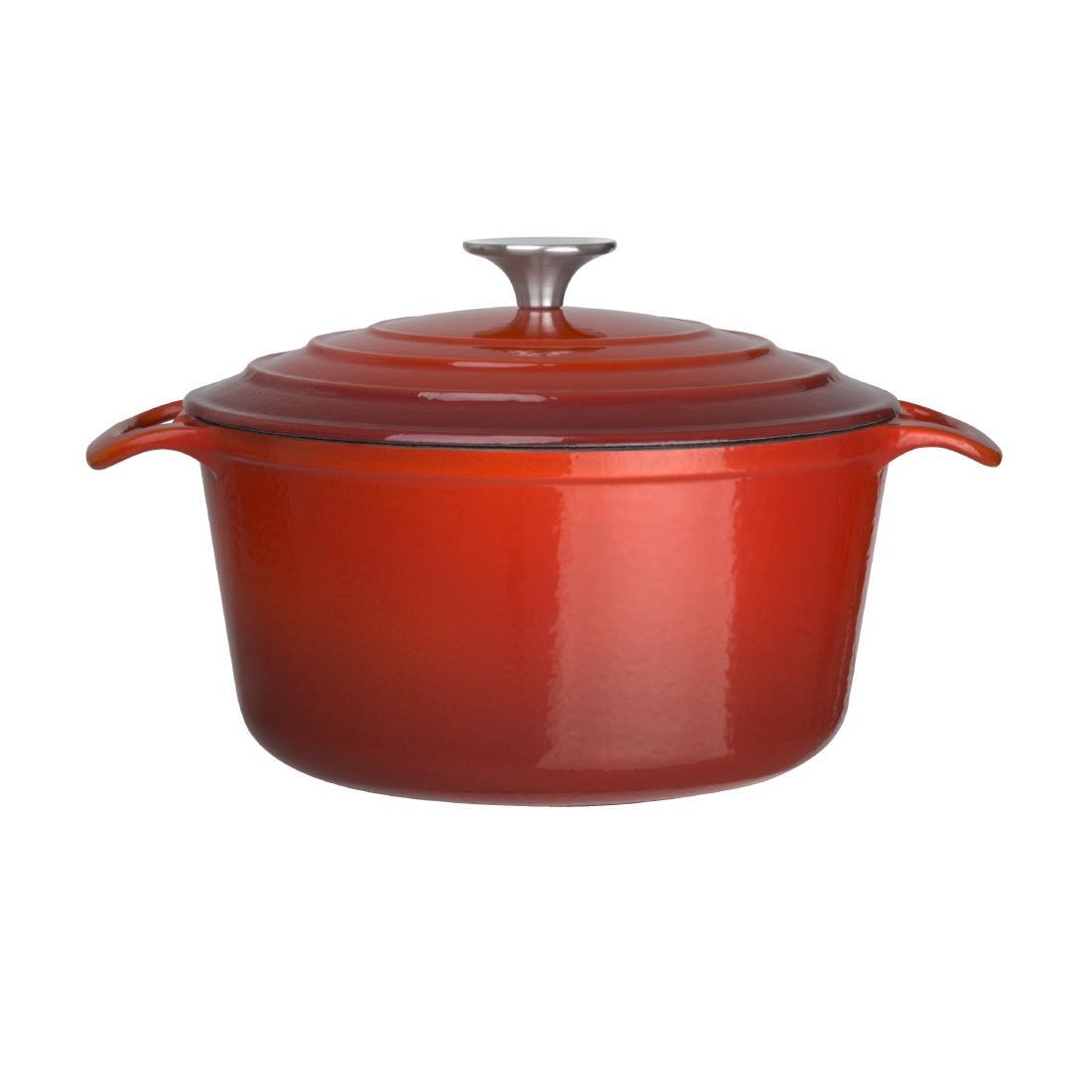Vogue Red Round Casserole Dish 3.2Ltr - GH304  - 2
