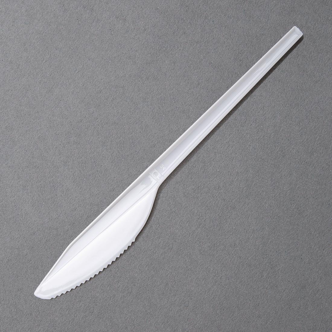 Fiesta Recyclable Plastic Knives White (Pack of 100) - U642  - 4