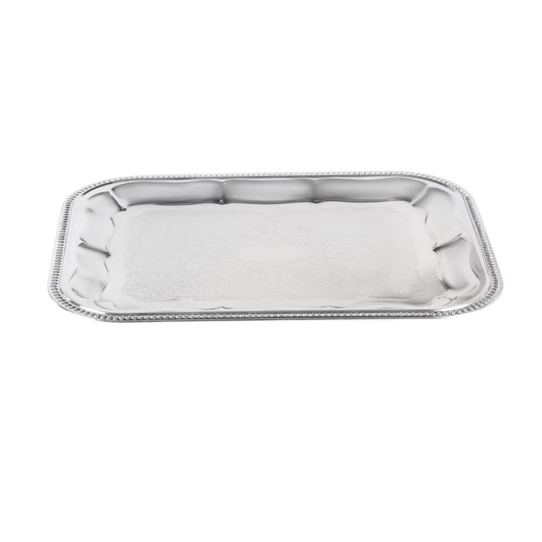 APS Semi-Disposable Party Tray 410 x 310mm Chrome - T751  - 3