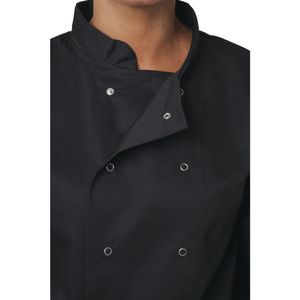 Whites Vegas Unisex Chefs Jacket Long Sleeve Black XXL - A438-XXL  - 4