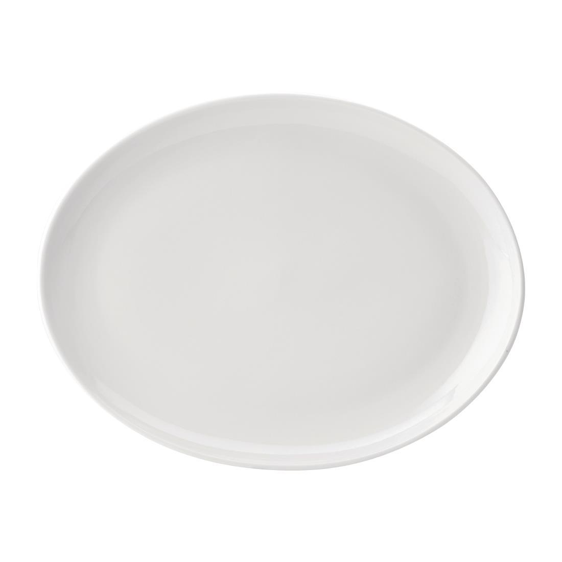 Utopia Pure White Oval Plates 360mm (Pack of 18) - DY322  - 2
