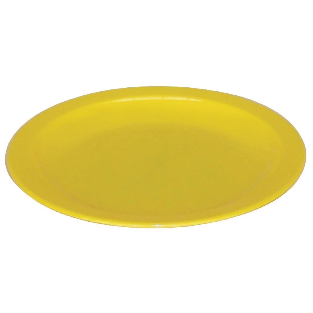 Olympia Kristallon Polycarbonate Plates Yellow 230mm (Pack of 12) - CB767  - 1